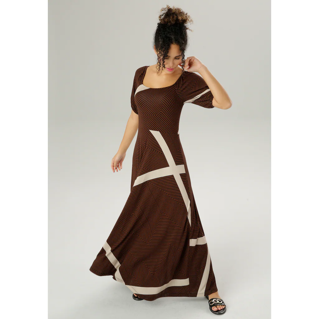 Aniston SELECTED Sommerkleid mit verlängertem Halbarm 50% Rabatt für begrenzte Zeit