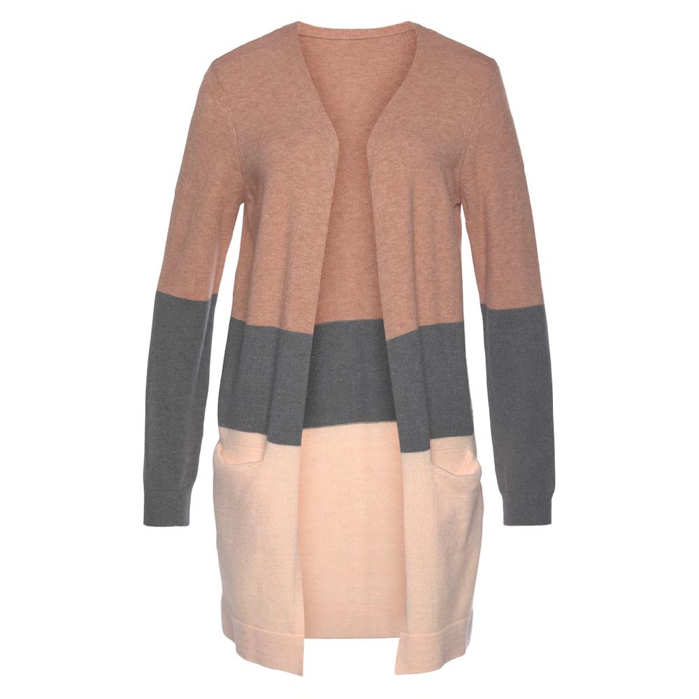 Vivance Cardigan mit Colorblock-Optik und Taschen lange Strickjacke Online