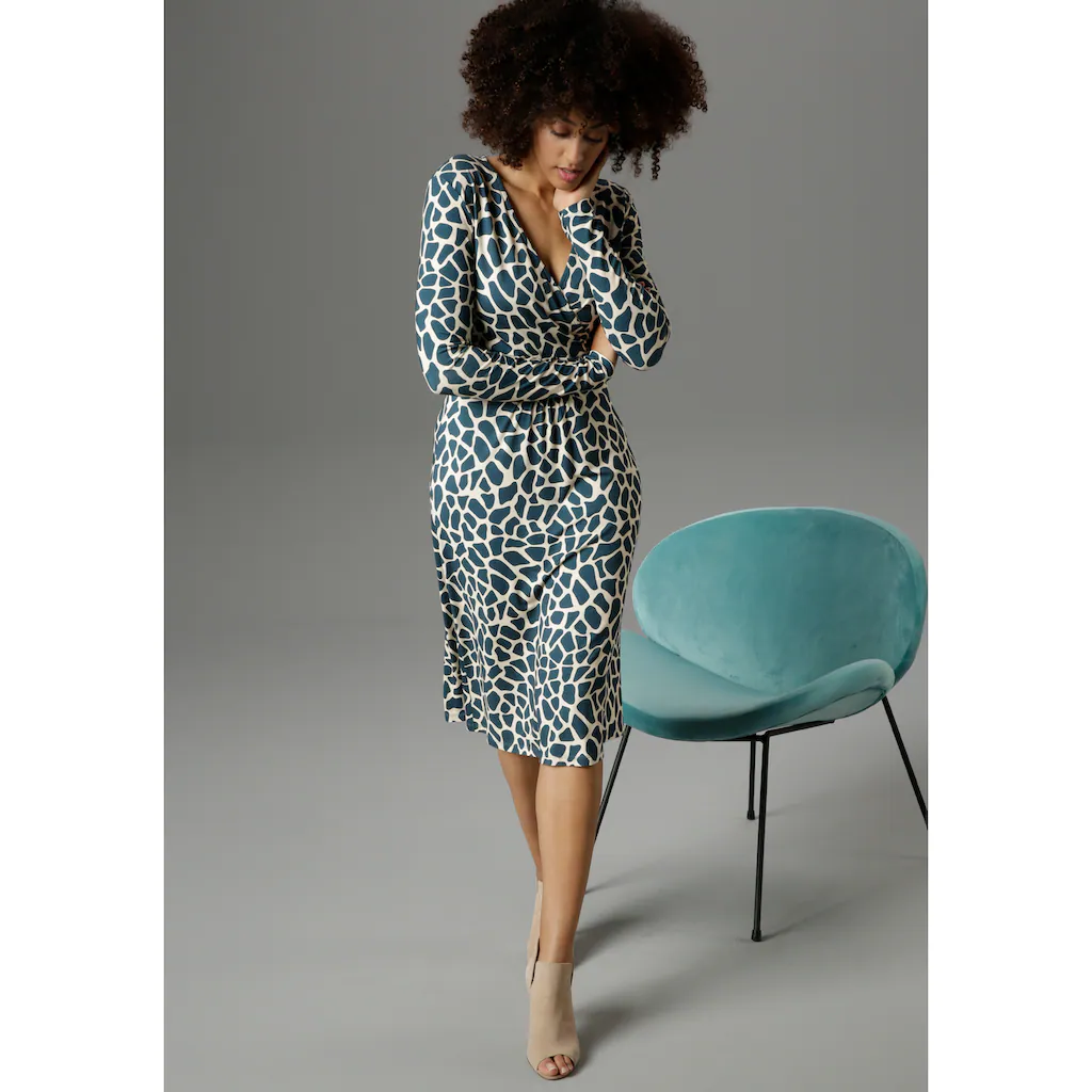 Aniston SELECTED Jerseykleid mit farbigem animal-print Angebote