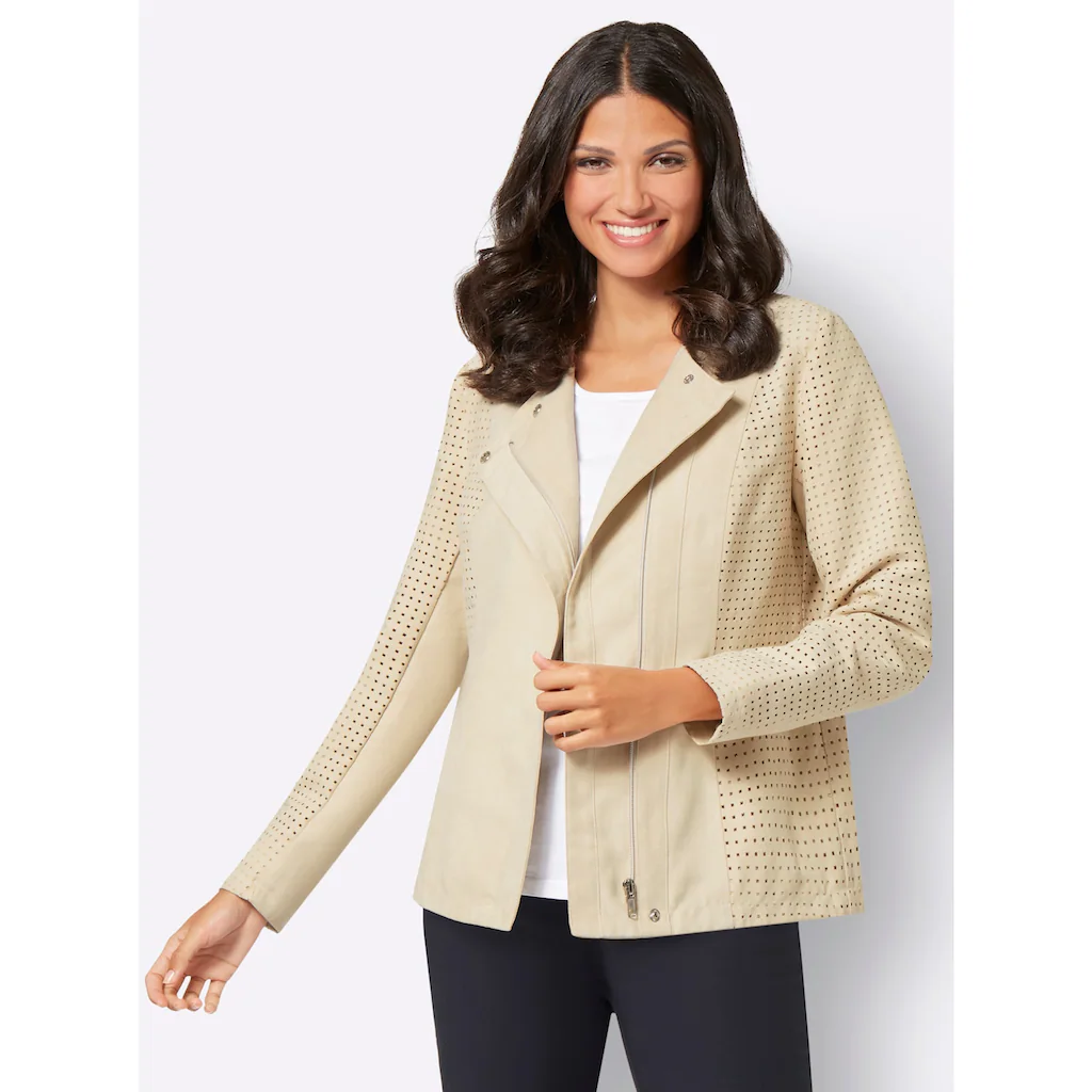 Classic Basics Lederimitatjacke ohne Kapuze Valentinstagsangebot