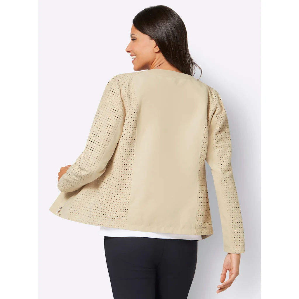 Classic Basics Lederimitatjacke ohne Kapuze Valentinstagsangebot