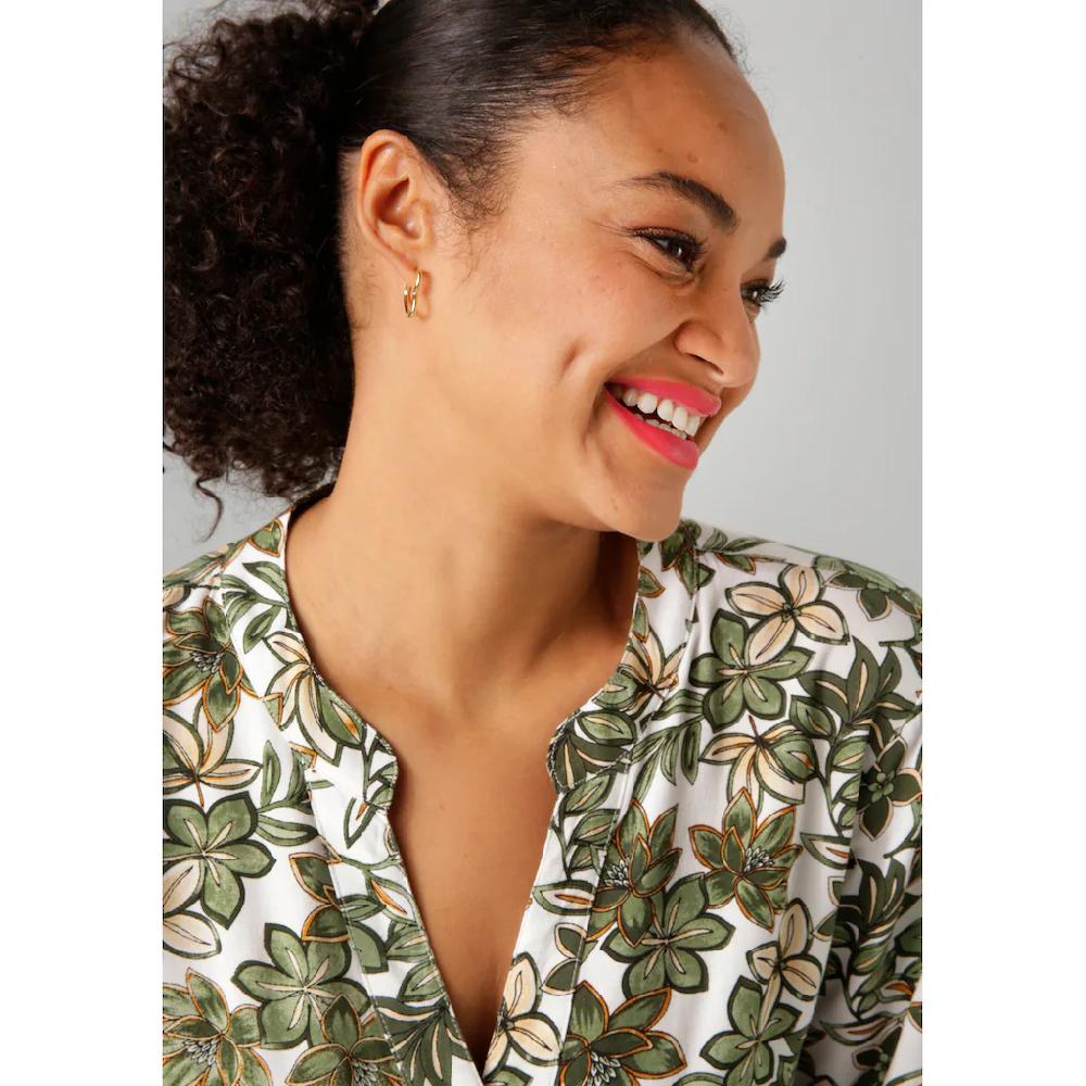 Aniston PLUS Longbluse mit farbharmonischen Blumen bedruckt - NEUE KOLLEKTION Blitzangebot