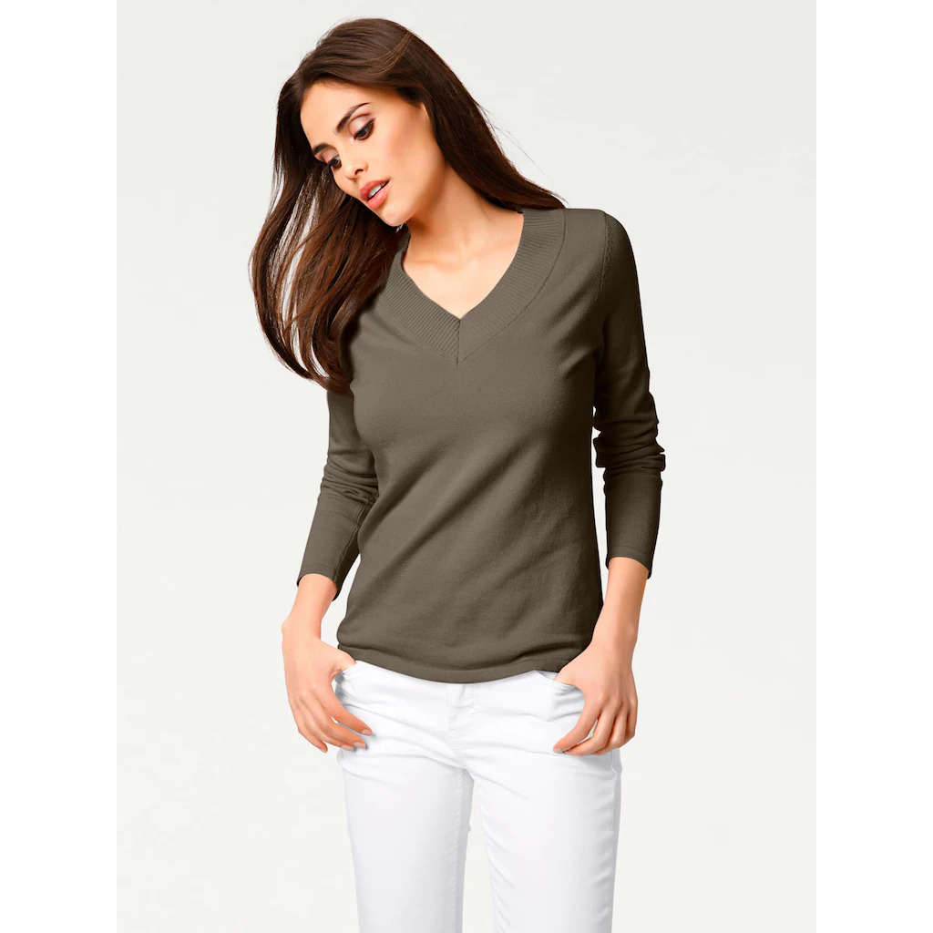heine Strickpullover »V-Pullover« Neuheiten