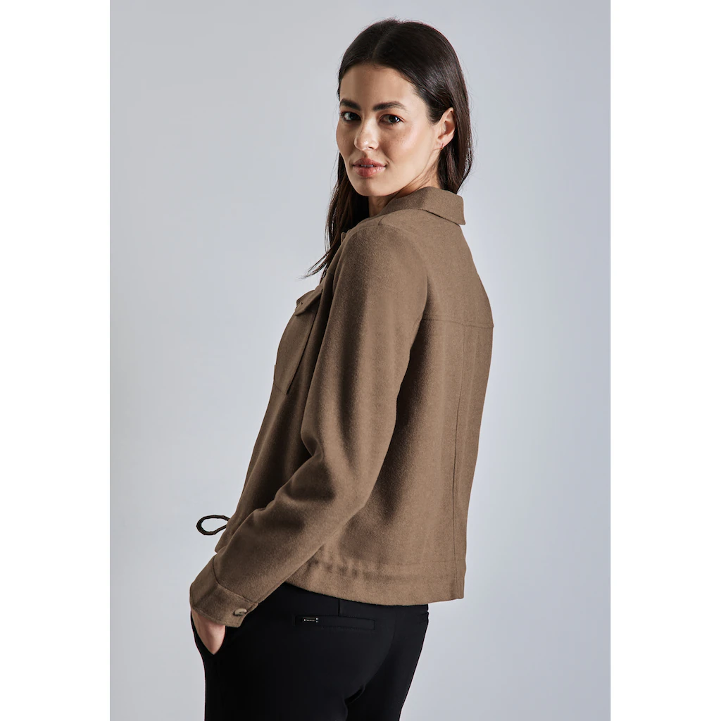 STREET ONE Kurzjacke ohne Kapuze mit Tunnelzug am Saum Letzte 3 Tage