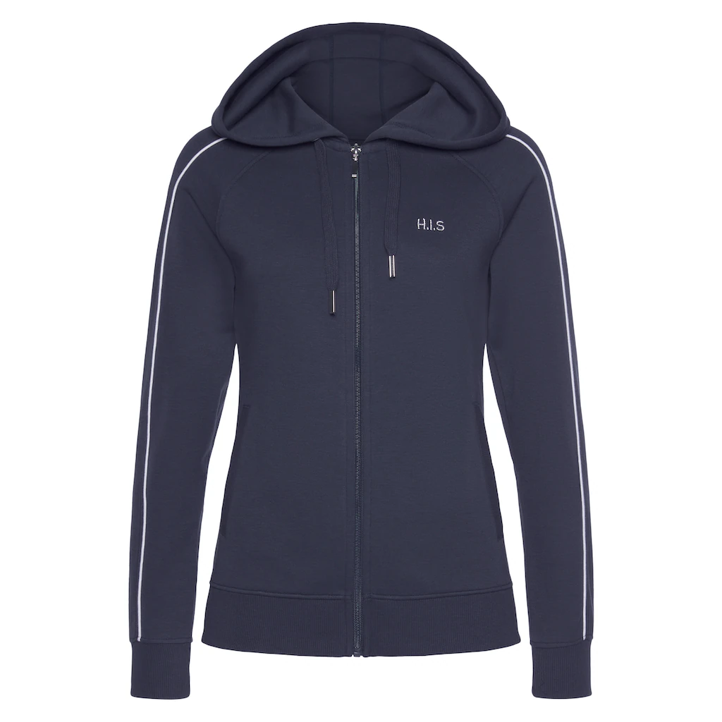 H.I.S Kapuzensweatjacke mit Piping an den Ärmeln Loungeanzug JETZT KAUFEN