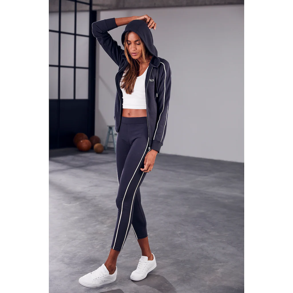 H.I.S Kapuzensweatjacke mit Piping an den Ärmeln Loungeanzug JETZT KAUFEN